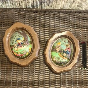Vintage Byron mold ceramic wall plaques from 1972